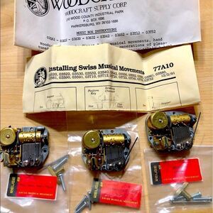 Reuge Swiss Musical Movement Mechanical Lot of 3